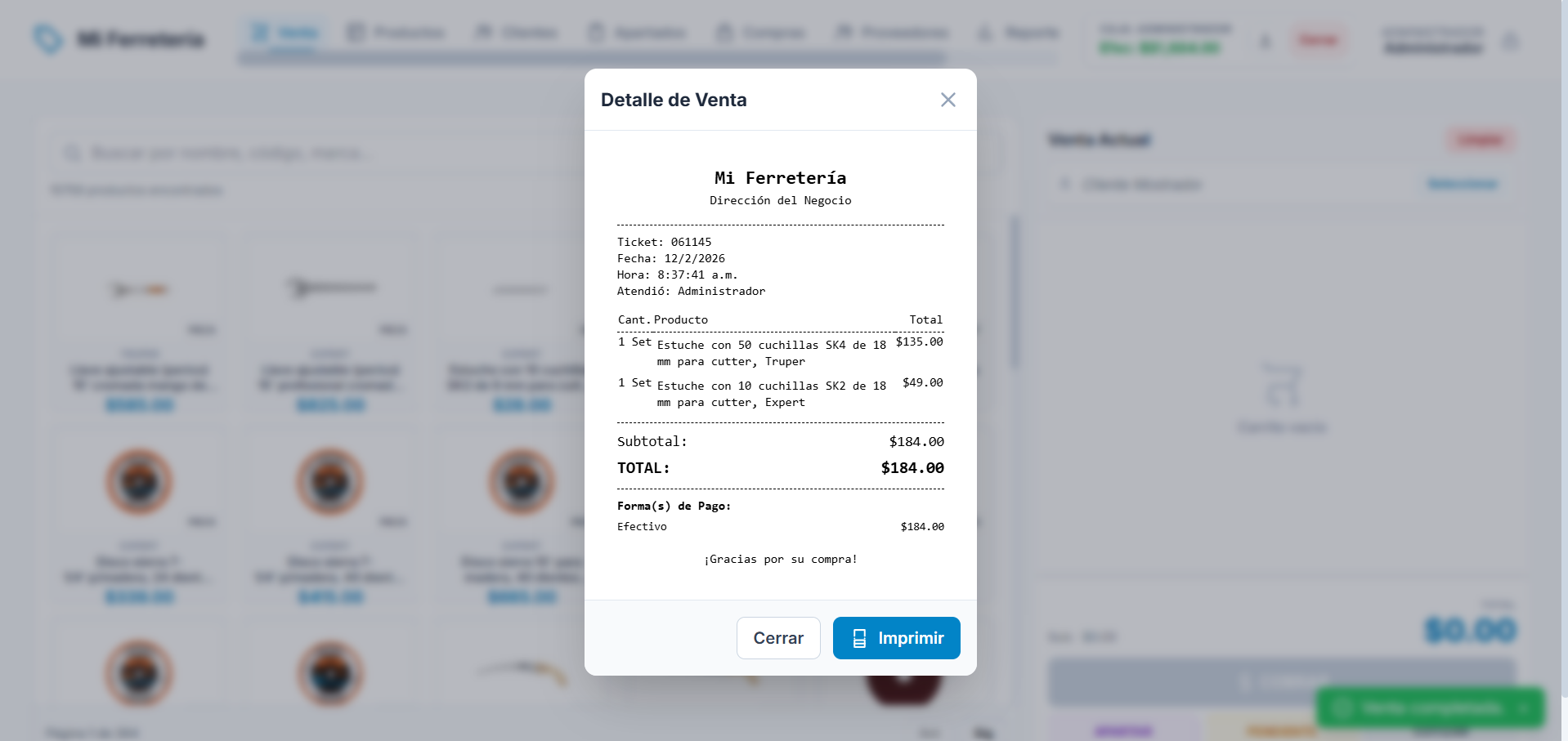 Sistema Punto de Venta